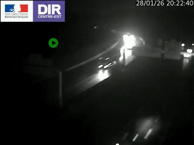 <h2>Caméra de circulation routière sur le boulevard périphérique Laurent Bonnevay de Lyon (D383) à hauteur de Bron, avant la jonction avec l'A43. Vue orientée vers l'échangeur</h2>