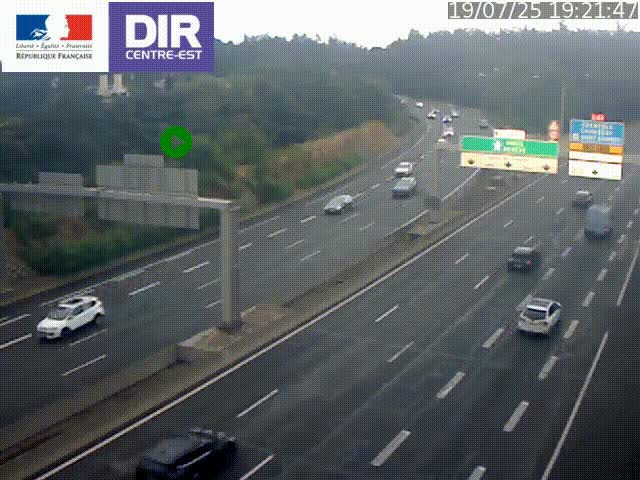 <h2>Caméra de circulation routière sur le boulevard périphérique Laurent Bonnevay de Lyon (D383) à hauteur de Bron, avant la jonction avec l'A43. Vue orientée vers l'échangeur</h2>