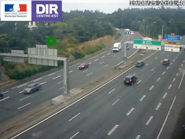 <h2>Caméra de circulation routière sur le boulevard périphérique Laurent Bonnevay de Lyon (D383) à hauteur de Bron, avant la jonction avec l'A43. Vue orientée vers l'échangeur</h2>