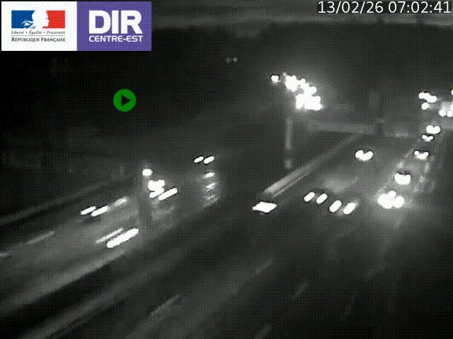 <h2>Caméra de circulation routière sur le boulevard périphérique Laurent Bonnevay de Lyon (D383) à hauteur de Bron, avant la jonction avec l'A43. Vue orientée vers l'échangeur</h2>
