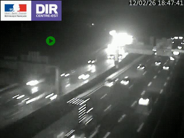 <h2>Caméra de circulation routière sur le boulevard périphérique Laurent Bonnevay de Lyon (D383) à hauteur de Bron, avant la jonction avec l'A43. Vue orientée vers l'échangeur</h2>