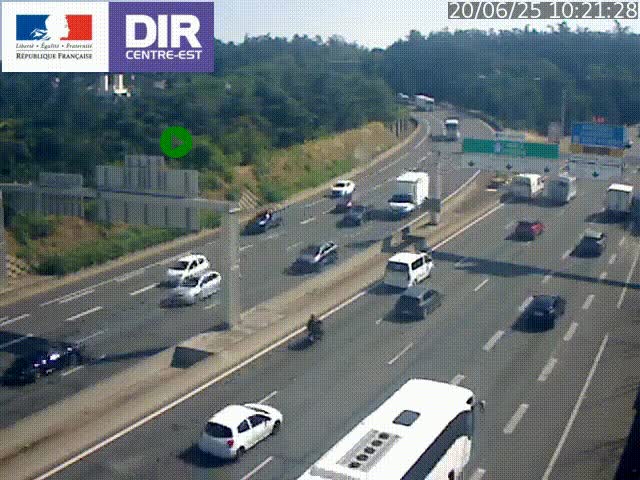 <h2>Caméra de circulation routière sur le boulevard périphérique Laurent Bonnevay de Lyon (D383) à hauteur de Bron, avant la jonction avec l'A43. Vue orientée vers l'échangeur</h2>