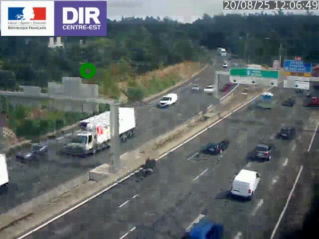 <h2>Caméra de circulation routière sur le boulevard périphérique Laurent Bonnevay de Lyon (D383) à hauteur de Bron, avant la jonction avec l'A43. Vue orientée vers l'échangeur</h2>