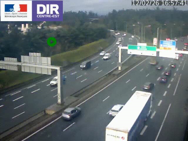 <h2>Caméra de circulation routière sur le boulevard périphérique Laurent Bonnevay de Lyon (D383) à hauteur de Bron, avant la jonction avec l'A43. Vue orientée vers l'échangeur</h2>