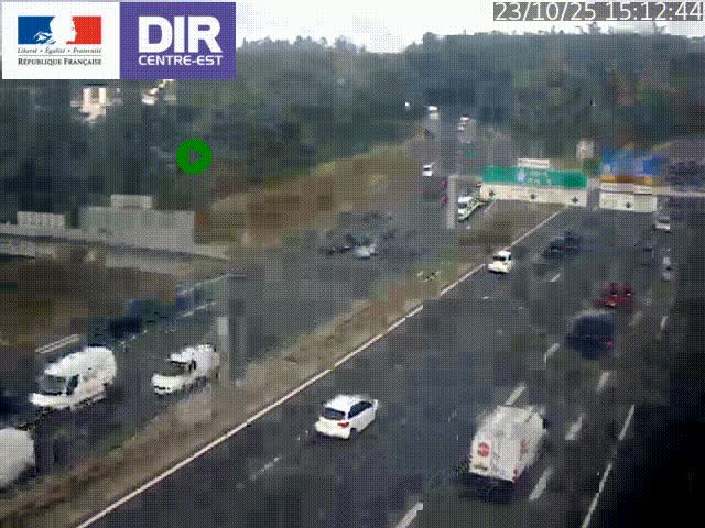 <h2>Caméra de circulation routière sur le boulevard périphérique Laurent Bonnevay de Lyon (D383) à hauteur de Bron, avant la jonction avec l'A43. Vue orientée vers l'échangeur</h2>