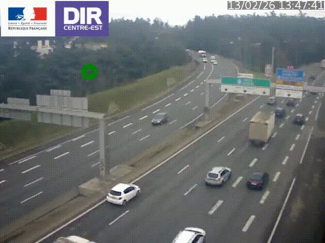 <h2>Caméra de circulation routière sur le boulevard périphérique Laurent Bonnevay de Lyon (D383) à hauteur de Bron, avant la jonction avec l'A43. Vue orientée vers l'échangeur</h2>