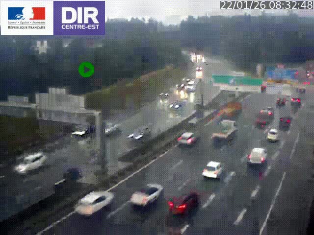 <h2>Caméra de circulation routière sur le boulevard périphérique Laurent Bonnevay de Lyon (D383) à hauteur de Bron, avant la jonction avec l'A43. Vue orientée vers l'échangeur</h2>