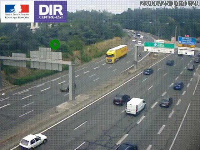 <h2>Caméra de circulation routière sur le boulevard périphérique Laurent Bonnevay de Lyon (D383) à hauteur de Bron, avant la jonction avec l'A43. Vue orientée vers l'échangeur</h2>