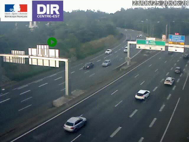 <h2>Caméra de circulation routière sur le boulevard périphérique Laurent Bonnevay de Lyon (D383) à hauteur de Bron, avant la jonction avec l'A43. Vue orientée vers l'échangeur</h2>