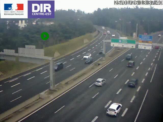 <h2>Caméra de circulation routière sur le boulevard périphérique Laurent Bonnevay de Lyon (D383) à hauteur de Bron, avant la jonction avec l'A43. Vue orientée vers l'échangeur</h2>