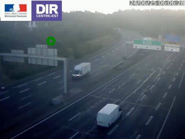 <h2>Caméra de circulation routière sur le boulevard périphérique Laurent Bonnevay de Lyon (D383) à hauteur de Bron, avant la jonction avec l'A43. Vue orientée vers l'échangeur</h2>