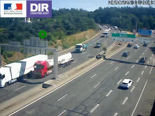 <h2>Caméra de circulation routière sur le boulevard périphérique Laurent Bonnevay de Lyon (D383) à hauteur de Bron, avant la jonction avec l'A43. Vue orientée vers l'échangeur</h2>