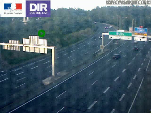<h2>Caméra de circulation routière sur le boulevard périphérique Laurent Bonnevay de Lyon (D383) à hauteur de Bron, avant la jonction avec l'A43. Vue orientée vers l'échangeur</h2>