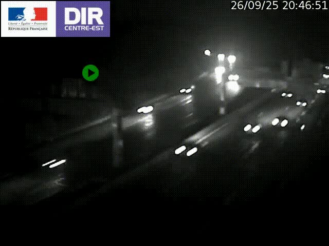 <h2>Caméra de circulation routière sur le boulevard périphérique Laurent Bonnevay de Lyon (D383) à hauteur de Bron, avant la jonction avec l'A43. Vue orientée vers l'échangeur</h2>