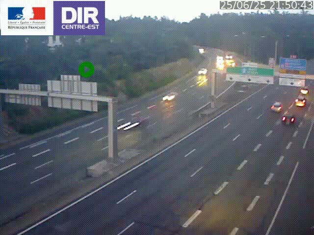<h2>Caméra de circulation routière sur le boulevard périphérique Laurent Bonnevay de Lyon (D383) à hauteur de Bron, avant la jonction avec l'A43. Vue orientée vers l'échangeur</h2>