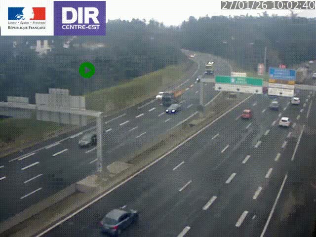 <h2>Caméra de circulation routière sur le boulevard périphérique Laurent Bonnevay de Lyon (D383) à hauteur de Bron, avant la jonction avec l'A43. Vue orientée vers l'échangeur</h2>