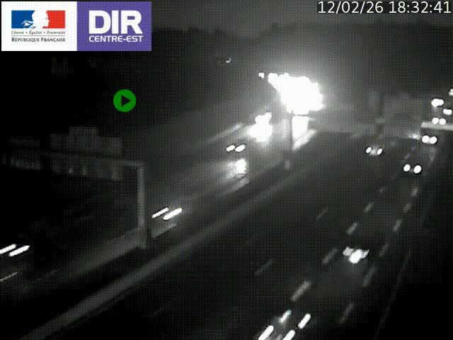 <h2>Caméra de circulation routière sur le boulevard périphérique Laurent Bonnevay de Lyon (D383) à hauteur de Bron, avant la jonction avec l'A43. Vue orientée vers l'échangeur</h2>