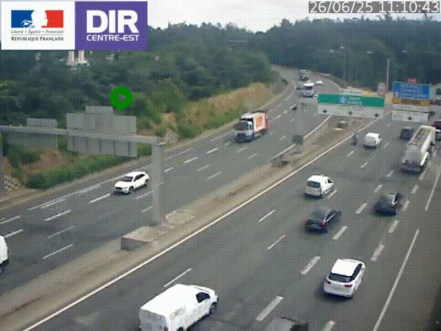 <h2>Caméra de circulation routière sur le boulevard périphérique Laurent Bonnevay de Lyon (D383) à hauteur de Bron, avant la jonction avec l'A43. Vue orientée vers l'échangeur</h2>
