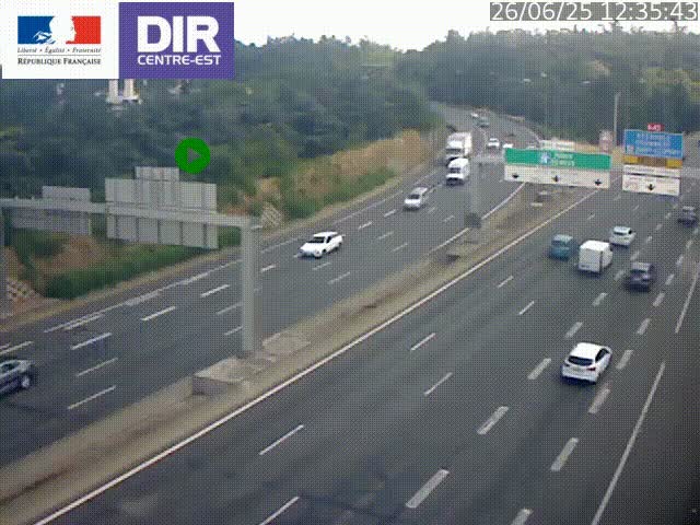 <h2>Caméra de circulation routière sur le boulevard périphérique Laurent Bonnevay de Lyon (D383) à hauteur de Bron, avant la jonction avec l'A43. Vue orientée vers l'échangeur</h2>