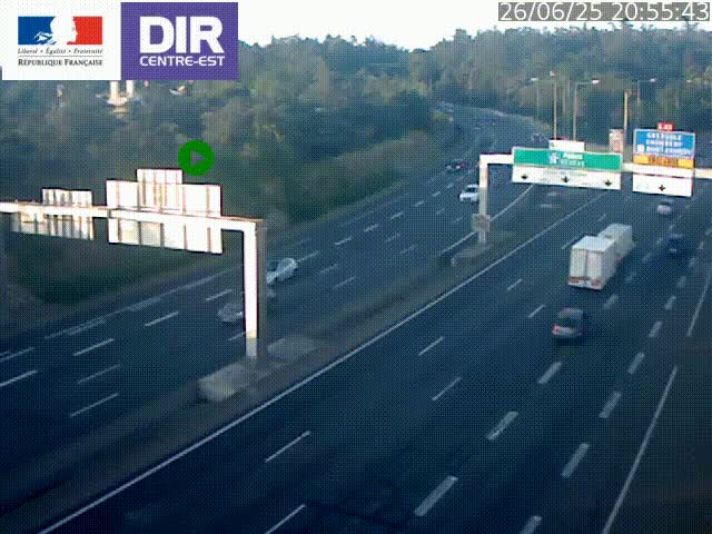 <h2>Caméra de circulation routière sur le boulevard périphérique Laurent Bonnevay de Lyon (D383) à hauteur de Bron, avant la jonction avec l'A43. Vue orientée vers l'échangeur</h2>