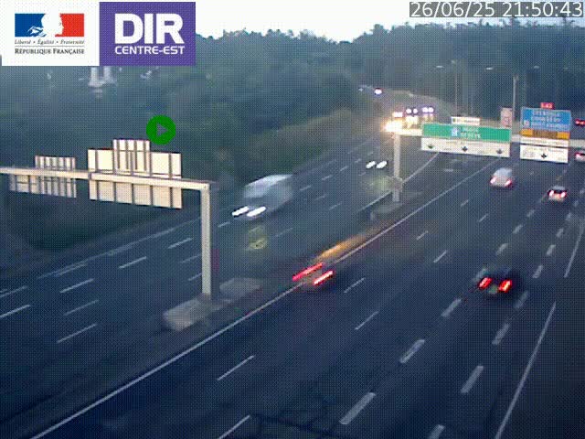 <h2>Caméra de circulation routière sur le boulevard périphérique Laurent Bonnevay de Lyon (D383) à hauteur de Bron, avant la jonction avec l'A43. Vue orientée vers l'échangeur</h2>