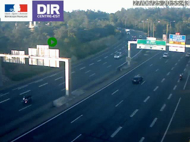 <h2>Caméra de circulation routière sur le boulevard périphérique Laurent Bonnevay de Lyon (D383) à hauteur de Bron, avant la jonction avec l'A43. Vue orientée vers l'échangeur</h2>
