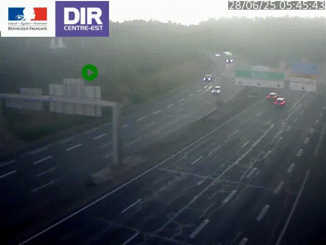 <h2>Caméra de circulation routière sur le boulevard périphérique Laurent Bonnevay de Lyon (D383) à hauteur de Bron, avant la jonction avec l'A43. Vue orientée vers l'échangeur</h2>