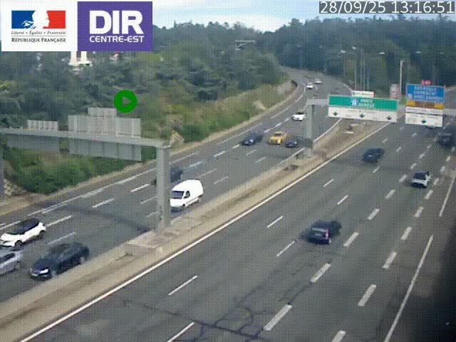 <h2>Caméra de circulation routière sur le boulevard périphérique Laurent Bonnevay de Lyon (D383) à hauteur de Bron, avant la jonction avec l'A43. Vue orientée vers l'échangeur</h2>