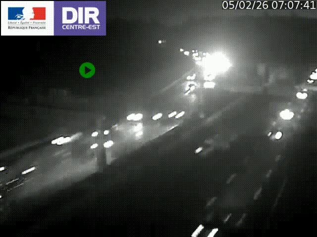 <h2>Caméra de circulation routière sur le boulevard périphérique Laurent Bonnevay de Lyon (D383) à hauteur de Bron, avant la jonction avec l'A43. Vue orientée vers l'échangeur</h2>