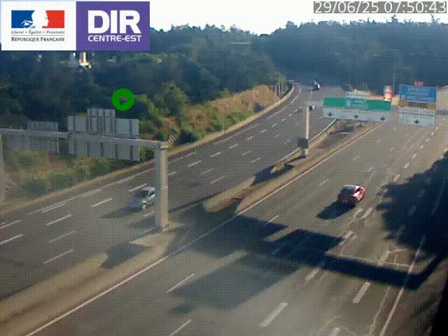 <h2>Caméra de circulation routière sur le boulevard périphérique Laurent Bonnevay de Lyon (D383) à hauteur de Bron, avant la jonction avec l'A43. Vue orientée vers l'échangeur</h2>