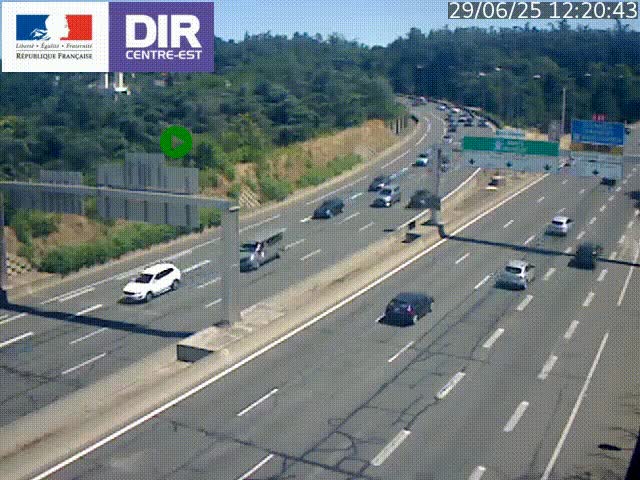 <h2>Caméra de circulation routière sur le boulevard périphérique Laurent Bonnevay de Lyon (D383) à hauteur de Bron, avant la jonction avec l'A43. Vue orientée vers l'échangeur</h2>