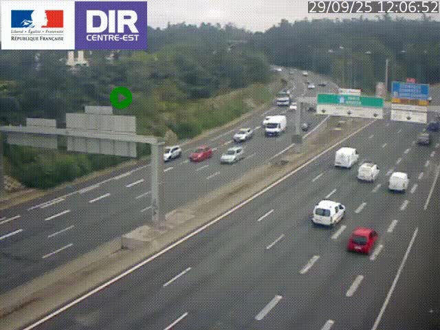 <h2>Caméra de circulation routière sur le boulevard périphérique Laurent Bonnevay de Lyon (D383) à hauteur de Bron, avant la jonction avec l'A43. Vue orientée vers l'échangeur</h2>