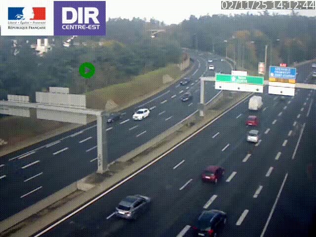 <h2>Caméra de circulation routière sur le boulevard périphérique Laurent Bonnevay de Lyon (D383) à hauteur de Bron, avant la jonction avec l'A43. Vue orientée vers l'échangeur</h2>