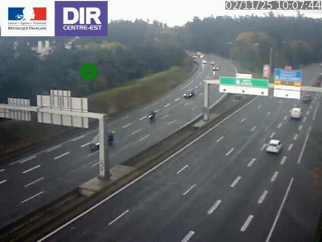 <h2>Caméra de circulation routière sur le boulevard périphérique Laurent Bonnevay de Lyon (D383) à hauteur de Bron, avant la jonction avec l'A43. Vue orientée vers l'échangeur</h2>