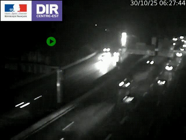 <h2>Caméra de circulation routière sur le boulevard périphérique Laurent Bonnevay de Lyon (D383) à hauteur de Bron, avant la jonction avec l'A43. Vue orientée vers l'échangeur</h2>