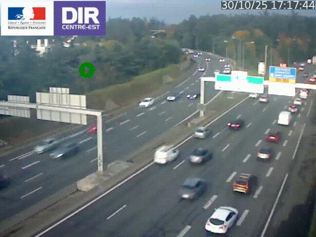<h2>Caméra de circulation routière sur le boulevard périphérique Laurent Bonnevay de Lyon (D383) à hauteur de Bron, avant la jonction avec l'A43. Vue orientée vers l'échangeur</h2>