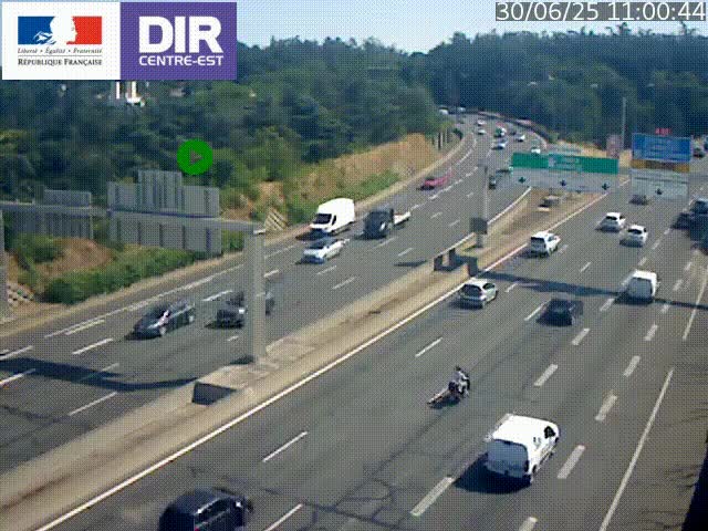 <h2>Caméra de circulation routière sur le boulevard périphérique Laurent Bonnevay de Lyon (D383) à hauteur de Bron, avant la jonction avec l'A43. Vue orientée vers l'échangeur</h2>