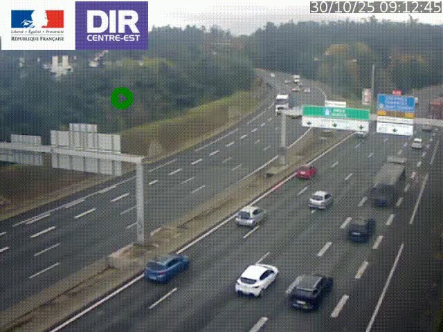 <h2>Caméra de circulation routière sur le boulevard périphérique Laurent Bonnevay de Lyon (D383) à hauteur de Bron, avant la jonction avec l'A43. Vue orientée vers l'échangeur</h2>