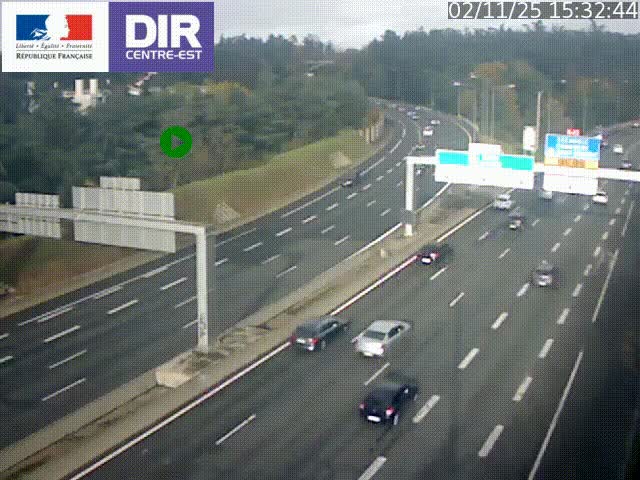 <h2>Caméra de circulation routière sur le boulevard périphérique Laurent Bonnevay de Lyon (D383) à hauteur de Bron, avant la jonction avec l'A43. Vue orientée vers l'échangeur</h2>