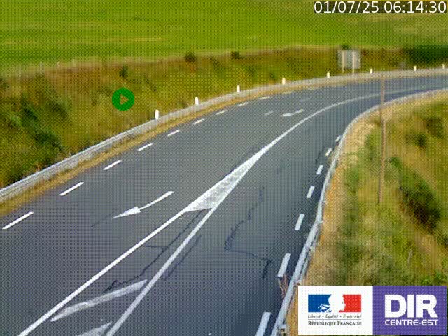 <h2>Webcam sur le col Pin Bouchain, vue orientée vers Roanne, en provenance de Lyon sur la nationale 7 (N7)</h2>