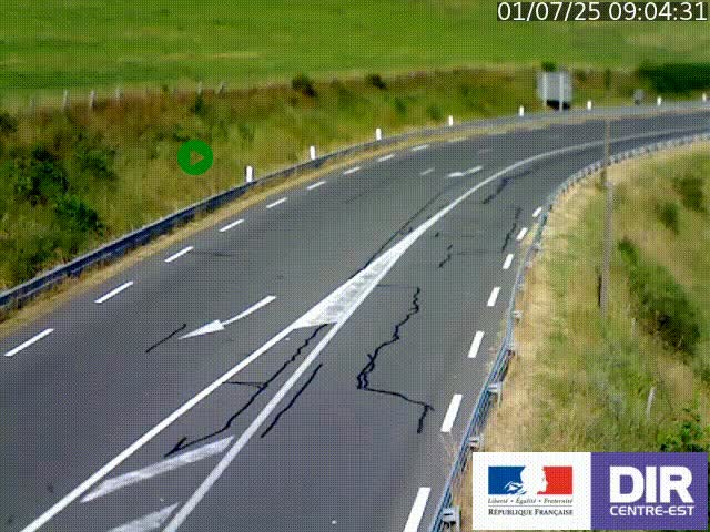<h2>Webcam sur le col Pin Bouchain, vue orientée vers Roanne, en provenance de Lyon sur la nationale 7 (N7)</h2>