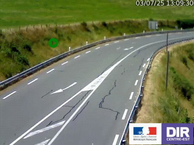<h2>Webcam sur le col Pin Bouchain, vue orientée vers Roanne, en provenance de Lyon sur la nationale 7 (N7)</h2>