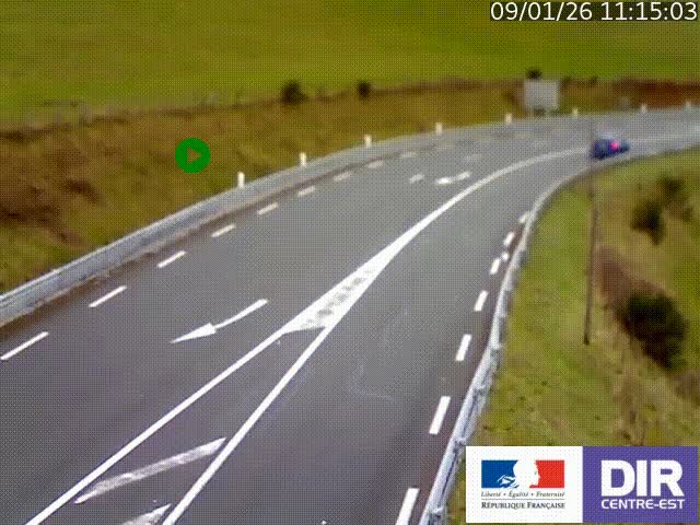 <h2>Webcam sur le col Pin Bouchain, vue orientée vers Roanne, en provenance de Lyon sur la nationale 7 (N7)</h2>