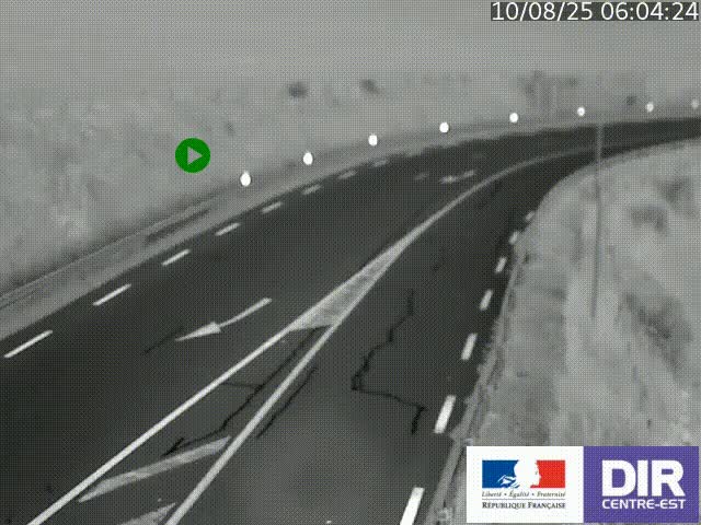Webcam sur le col Pin Bouchain, vue orientée vers Roanne, en provenance de Lyon sur la nationale 7 (N7)