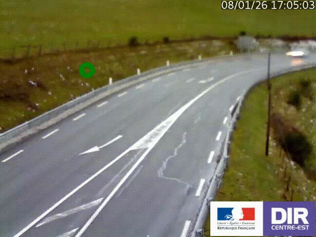 <h2>Webcam sur le col Pin Bouchain, vue orientée vers Roanne, en provenance de Lyon sur la nationale 7 (N7)</h2>