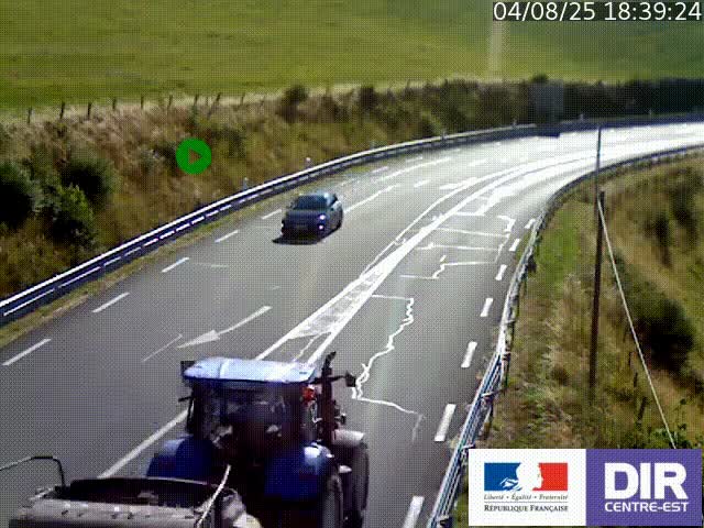 <h2>Webcam sur le col Pin Bouchain, vue orientée vers Roanne, en provenance de Lyon sur la nationale 7 (N7)</h2>