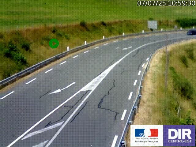 <h2>Webcam sur le col Pin Bouchain, vue orientée vers Roanne, en provenance de Lyon sur la nationale 7 (N7)</h2>