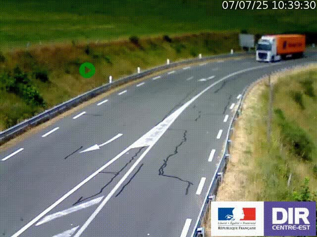 <h2>Webcam sur le col Pin Bouchain, vue orientée vers Roanne, en provenance de Lyon sur la nationale 7 (N7)</h2>