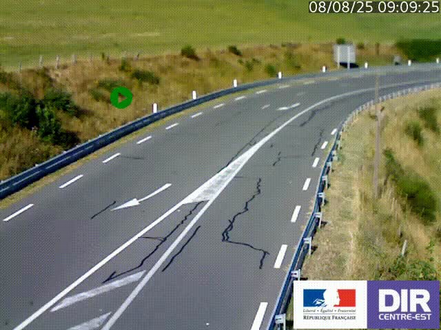 <h2>Webcam sur le col Pin Bouchain, vue orientée vers Roanne, en provenance de Lyon sur la nationale 7 (N7)</h2>