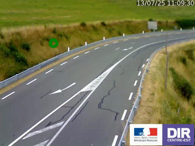 <h2>Webcam sur le col Pin Bouchain, vue orientée vers Roanne, en provenance de Lyon sur la nationale 7 (N7)</h2>